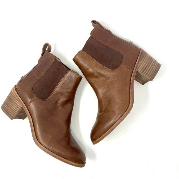 Madewell Shoes - Madewell The Frankie Chelsea Boot in Brown Leather